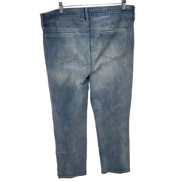 NYDJ Womens Marilyn Straight Jeans Tapered Lift Tuck Tapered 5 Pocket Blue 14 - Picture 7 of 8